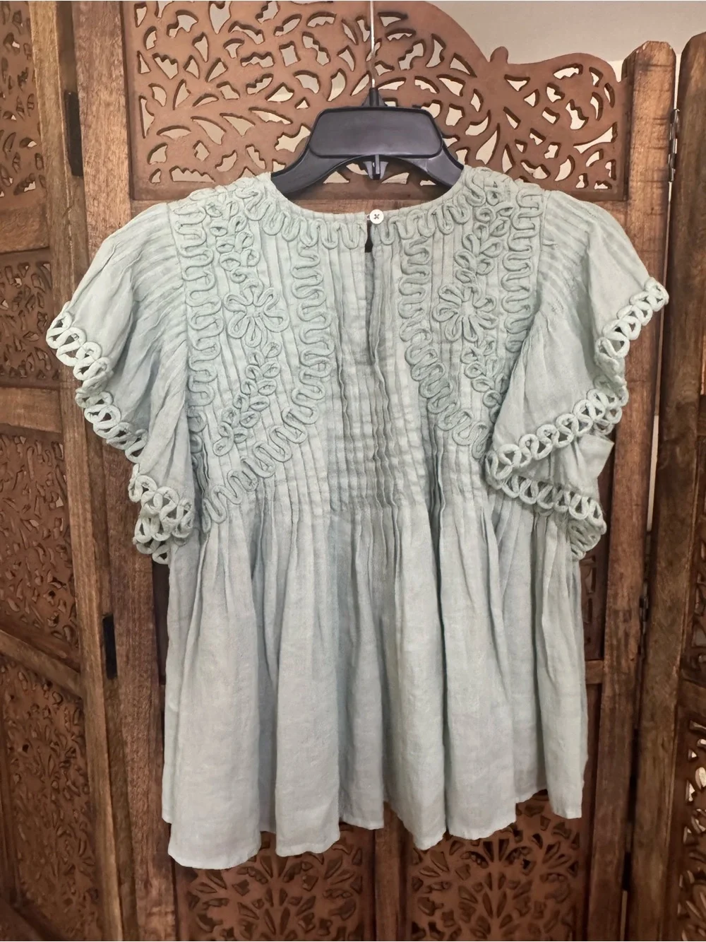 Sea New York Embossed Top Mint Blouse - Picture 4 of 4